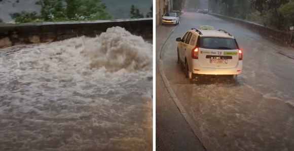Nevrijeme u Rijeci izazvalo poplave, grom zapalio krov