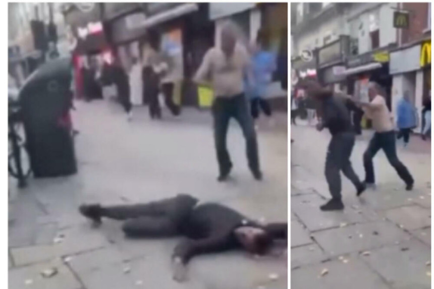 Deda patosirao dvojicu mangupa nasred ulice (VIDEO)