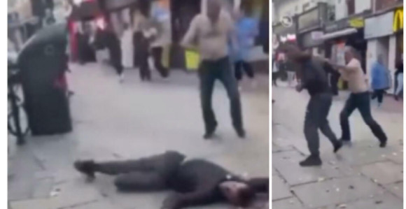 Deda patosirao dvojicu mangupa nasred ulice (VIDEO)