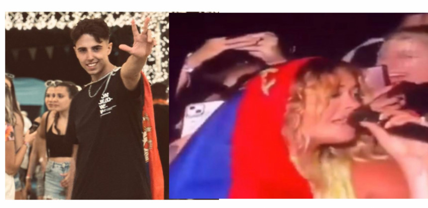 Borivoj dao Riti Ori srpsku zastavu pa vrisnuo od sreće!