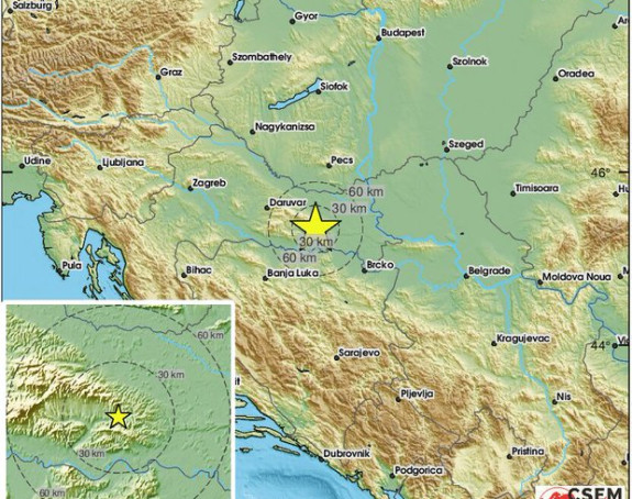 Zemljotres jačine 3,5 stepeni jutros pogodio BiH
