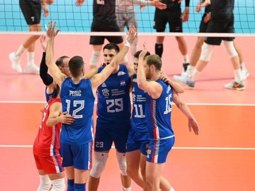Treći trijumf: Odbojkaši Srbije savladali Estoniju