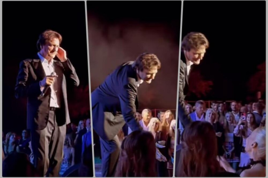 Čola pozdravio Natašu tokom nastupa pevajući stih pesme