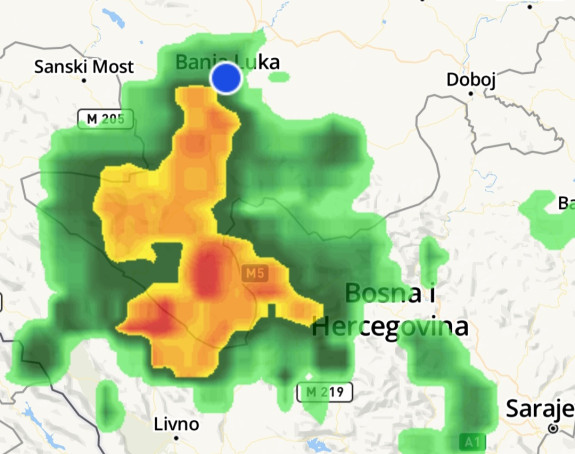 Padavine večeras stižu u BiH, sutra kiša i hladnije