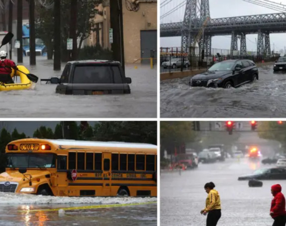 Nevrijeme: Čamci plove ulicama Njujorka (VIDEO)