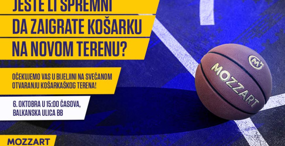 Spektakl u Bijeljini: Kompanija Mozzart otvara obnovljeni košarkaški teren