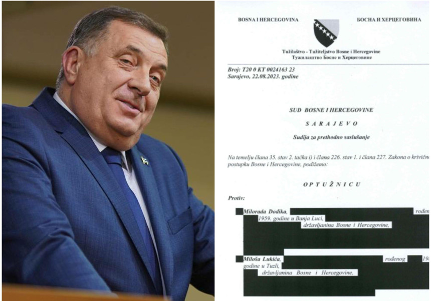 Tužilaštvo javno objavilo optužnicu protiv Dodika