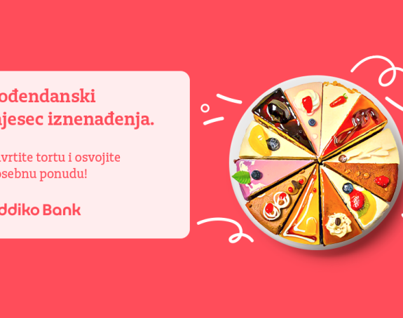Zavrtite Addiko rođendansku tortu i dobijate specijalnu ponudu