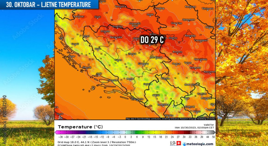 Oktobarsko ljeto: Danas izmjereno 26 stepeni u Bijeljini