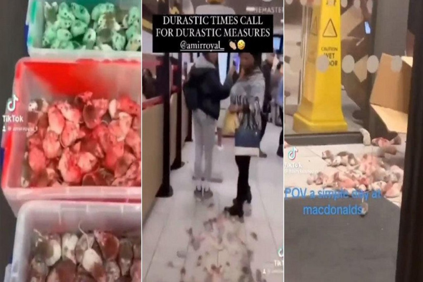 Ušao u MekDonalds i napravio haos (VIDEO)