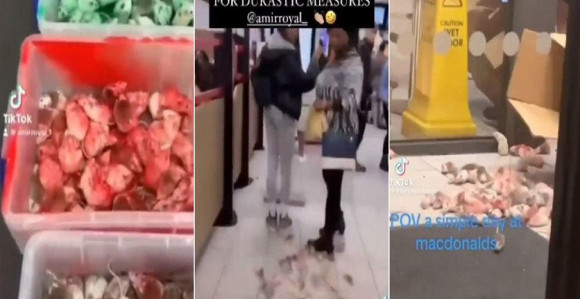 Ušao u MekDonalds i napravio haos (VIDEO)