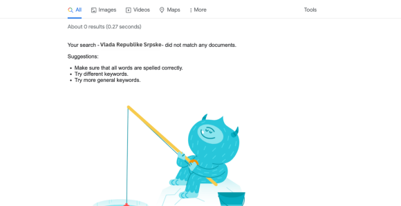 Google izbrisao sajtove institucija Republike Srpske