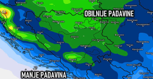 Stiže zahlađenje i kiša, na planinama moguć snijeg