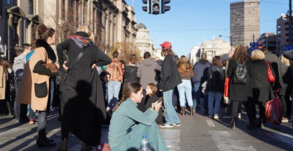 Pristalice liste "Srbija bez nasilja" blokirali ulice
