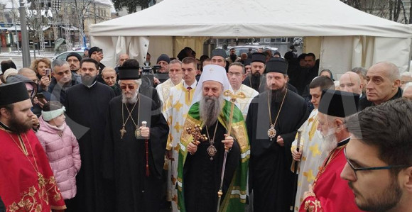 Patrijarh služi liturgiju u Hramu Hrista Spasitelja