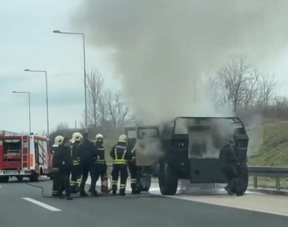 Пожар на ауто-путу Бањалука-Прњавор, гори "Вихор"