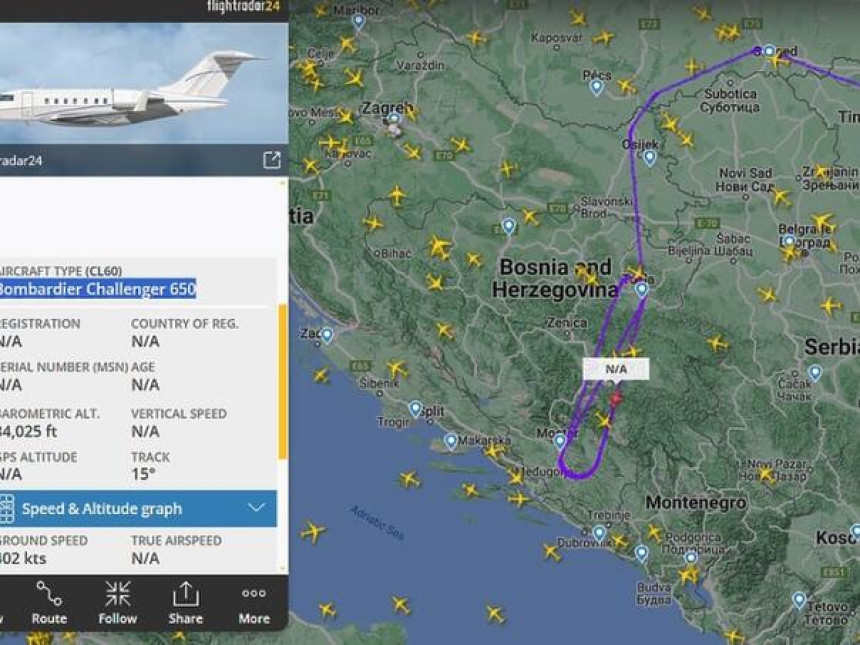 BiH preletio avion Bombarder Čelendžer 650