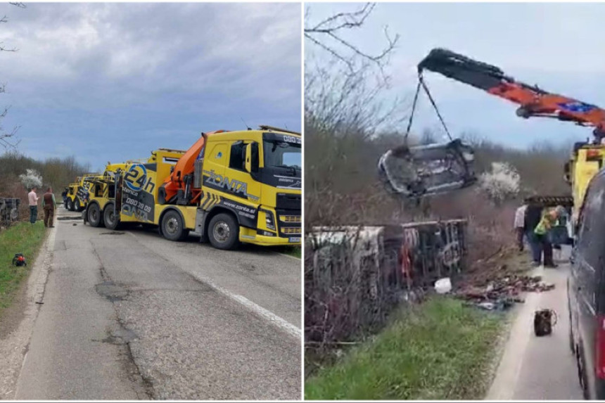 Vozila izvučena iz kanala, saobraćaj uspostavljen
