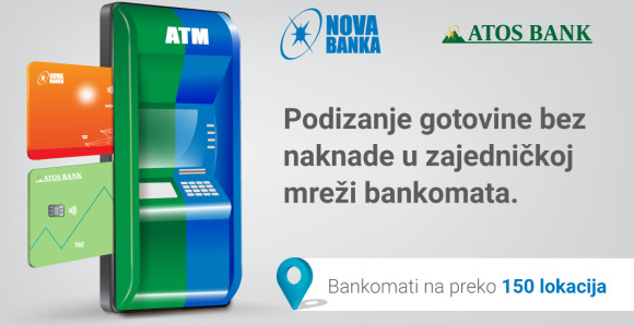 Нова банка и Атос банк удружиле снаге: Заједничка мрежа банкомата за већу доступност услуга