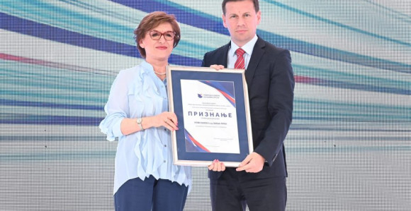 Novoj banci priznanje za najveći plasman kredita