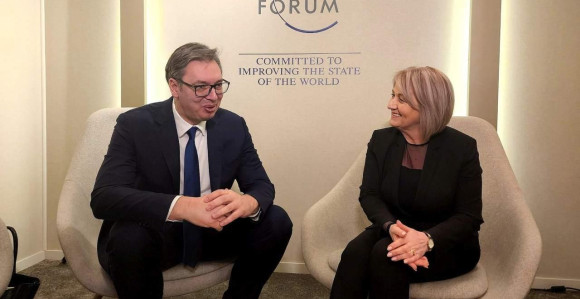 Borjana Krišto na dočeku Vučića u Mostaru