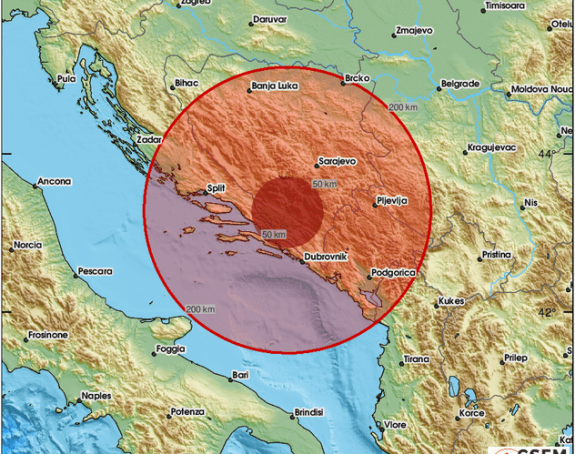 Novi zemljotres u BiH, epicentar u Širokom Brijegu