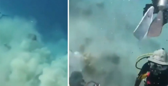 Ronioci snimili zemljotres pod vodom (VIDEO)