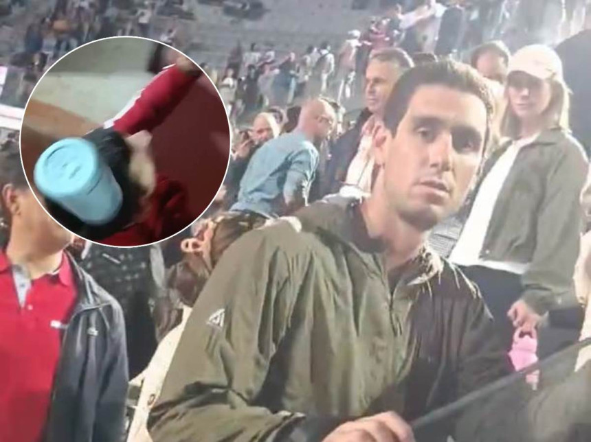 Njegova flaša je pogodila Novaka u glavu (VIDEO)
