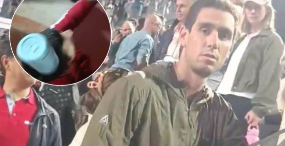 Njegova flaša je pogodila Novaka u glavu (VIDEO)