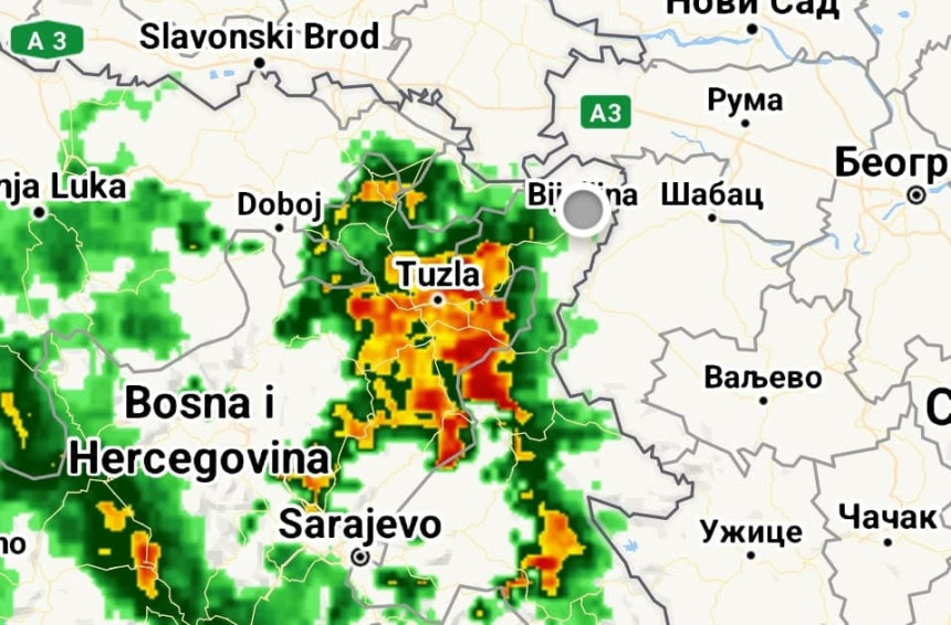 Упозорење за подручје Мајевице, Семберије, Подриња- Слиједи невријеме