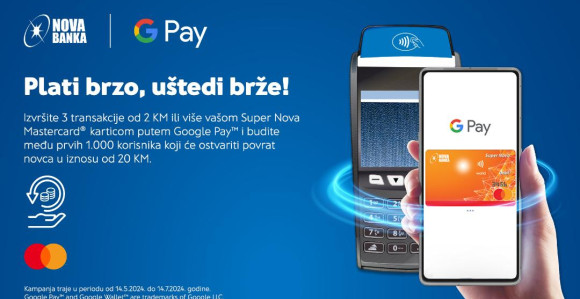 Plati brzo, uštedi brže uz Novu banku i Mastercard®