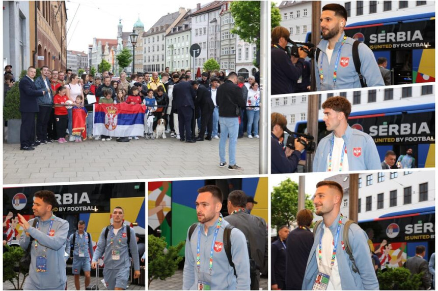 Fudbaleri Srbije stigli u Auzburg, dočekali ih navijači