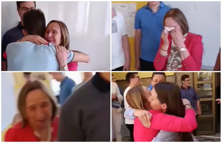 Ispraćaj u penziju za nastavnicu, koji se pamti (VIDEO)