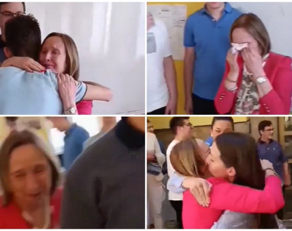 Ispraćaj u penziju za nastavnicu, koji se pamti (VIDEO)