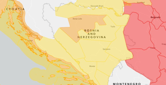Upozorenja za brojne regije u BiH zbog jakih pljuskova
