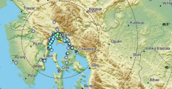 Zemljotres kod Rijeke: Probudila me tutnjava