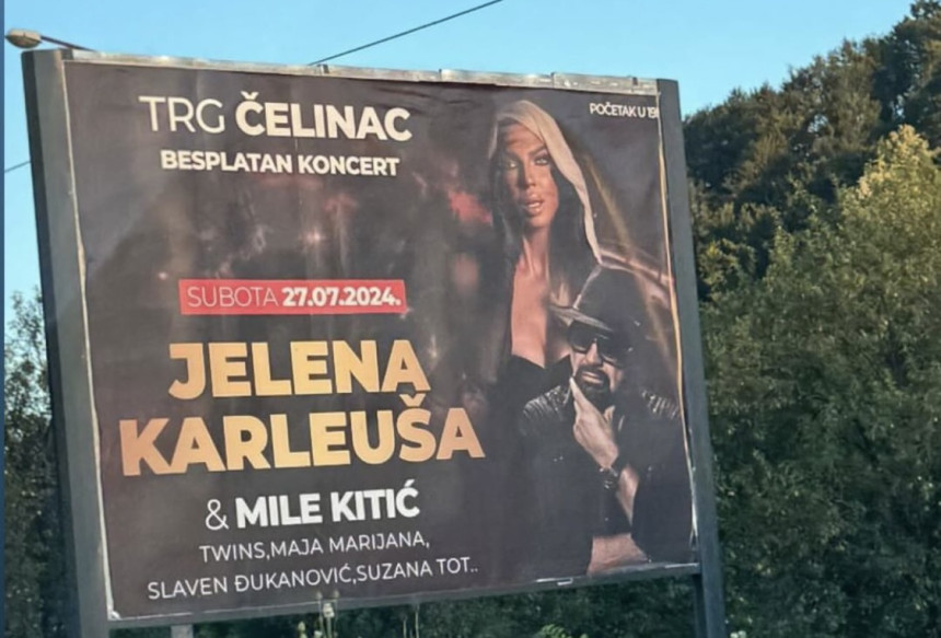 Karleuša avionom Vlade Srpske od Čelinca do Budve?