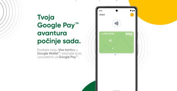 Uz ATOS BANK, Visa kartice i Google Pay ostvari povrat od 50KM!