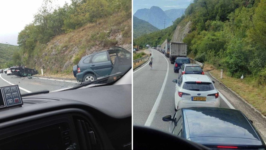 Zbog teške nesreće nastale velike gužve prema Mostaru