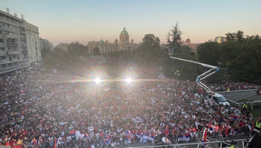Doček srpskih osvajača medalja u Beogradu
