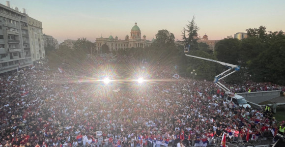Doček srpskih osvajača medalja u Beogradu