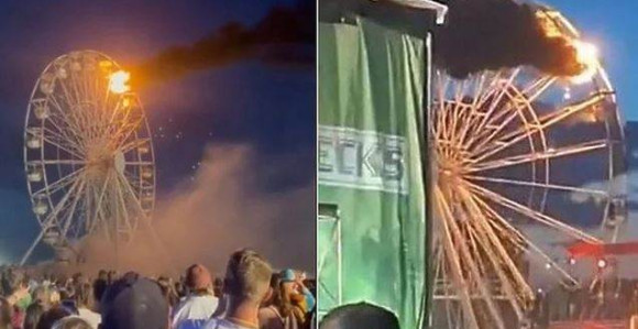 Zapalio se panoramski točak u Njemačkoj (VIDEO)