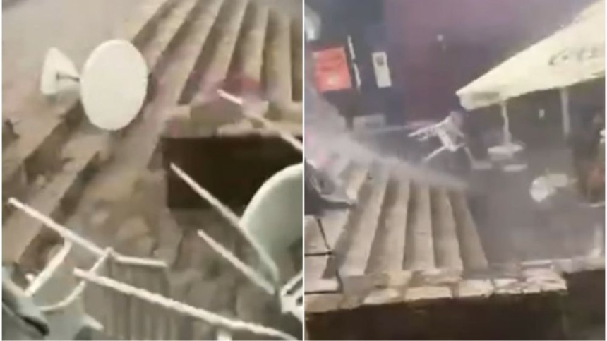 Nevrijeme pogodilo Mostar, vjetar nosio stolove i stolice
