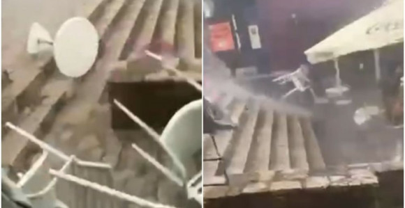 Nevrijeme pogodilo Mostar, vjetar nosio stolove i stolice