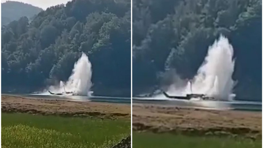 U helikopteru koji je pao u jezero ima 400 litara goriva