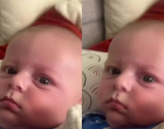 Ова беба просто није јутарњи тип особе (ВИДЕО)