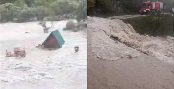 Poplave širom Crne Gore, voda prodrla u kuće (VIDEO)