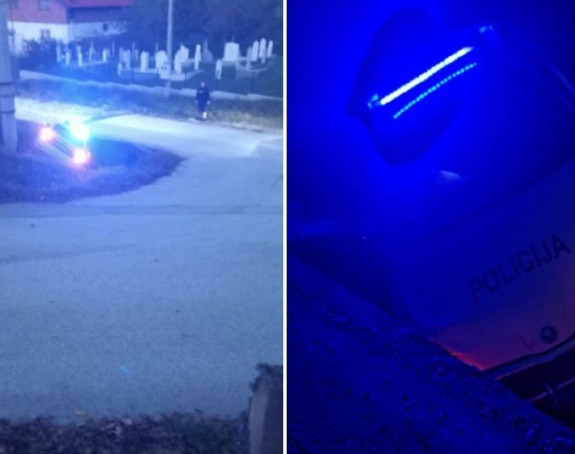 Potjera u Gradačcu: Policijsko vozilo završilo u kanalu