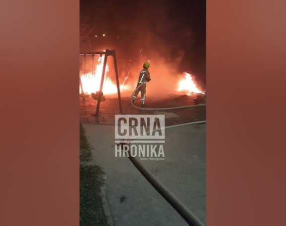 U sarajevskom naselju zapaljeno dječije igralište