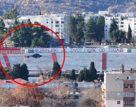 Dodik helikopterom sletio na stadion Zrinjskog u Mostaru